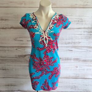 Lilly Pulitzer Brewster Short Sleeve Tee Shirt Dress sz Xsmall